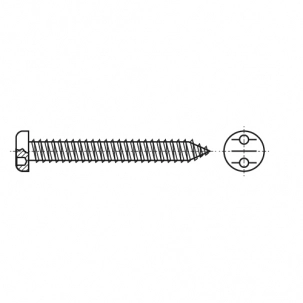 Self-tapping screw ART 9100 M4,8x50 A2 креслення