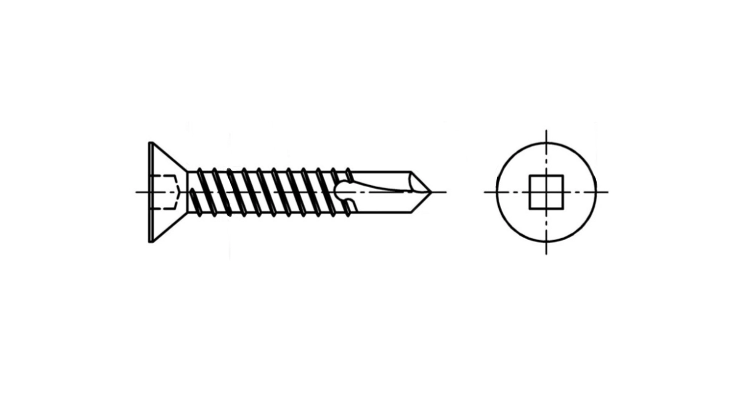 Self-tapping screw DIN 7504-O M4,2x13 A2 SQ2 креслення