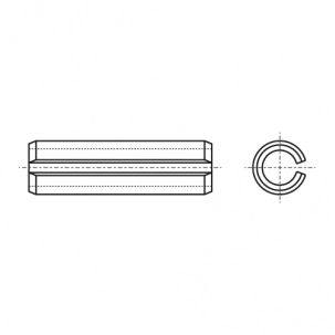 Stift DIN 1481 M1,5x16 A2 креслення