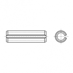 DIN 1481 цинк платков Штифт пружинный цилиндрический - Dinmark