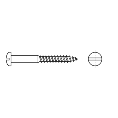 DIN 95 латунь Шуруп с полупотайной головкой и прямым шлицем - Dinmark