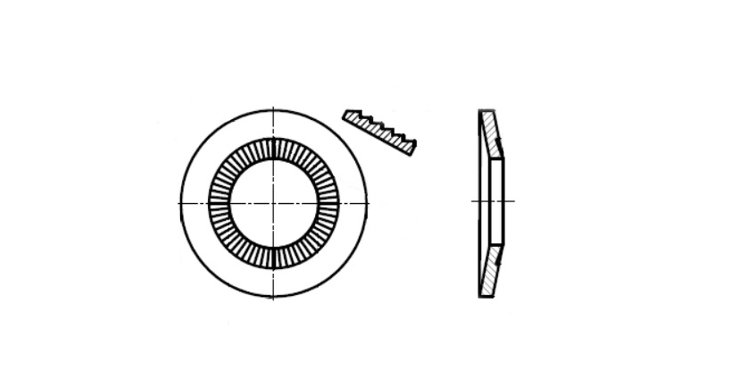 Washer NFE 25-511-L M5 zinc shawl креслення