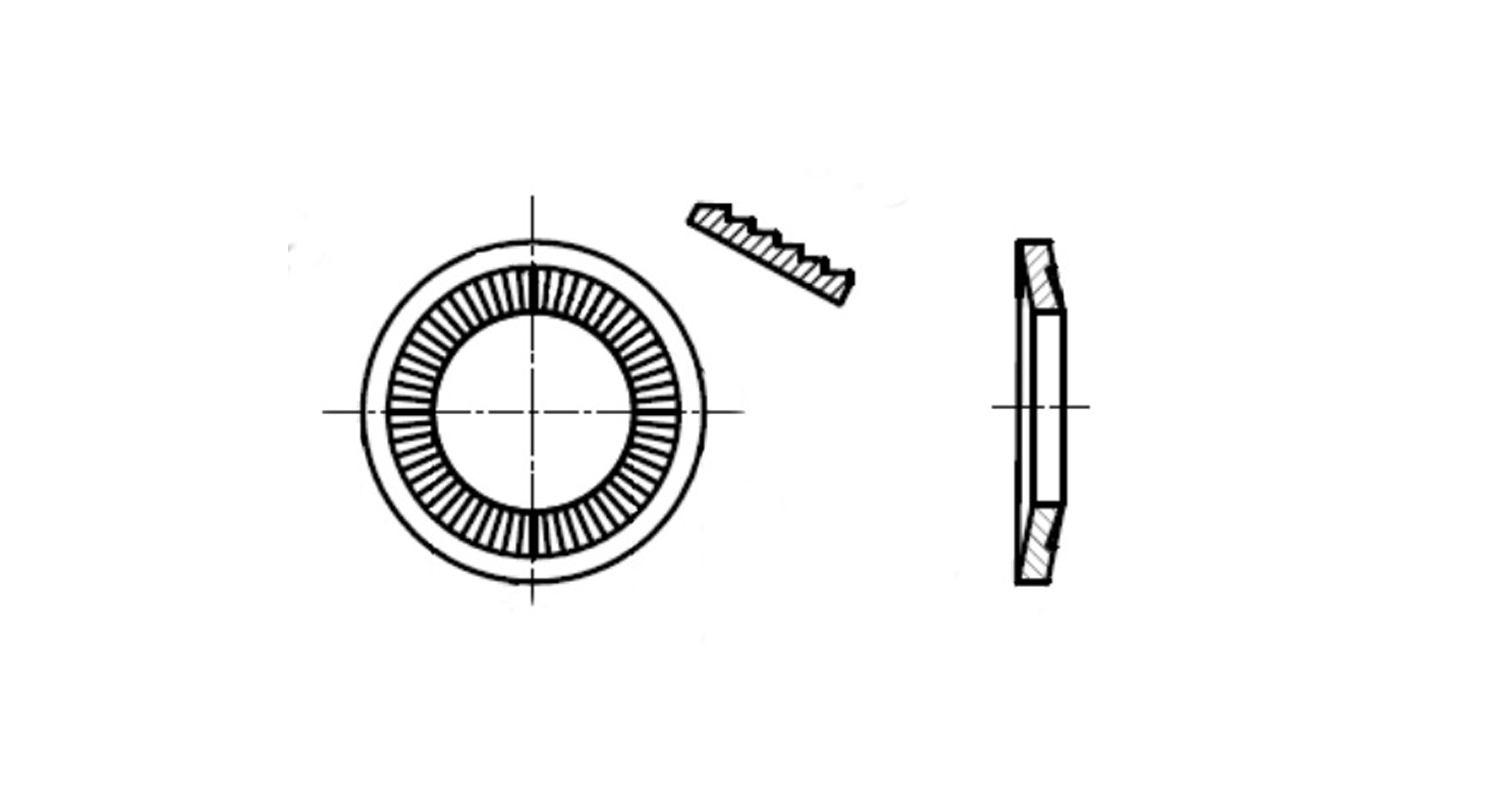 NFE 25-511-N zinc plated contact Washer креслення