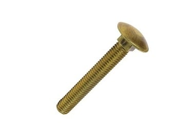 DIN 603 brass Bolt with semicircular head and square headrest