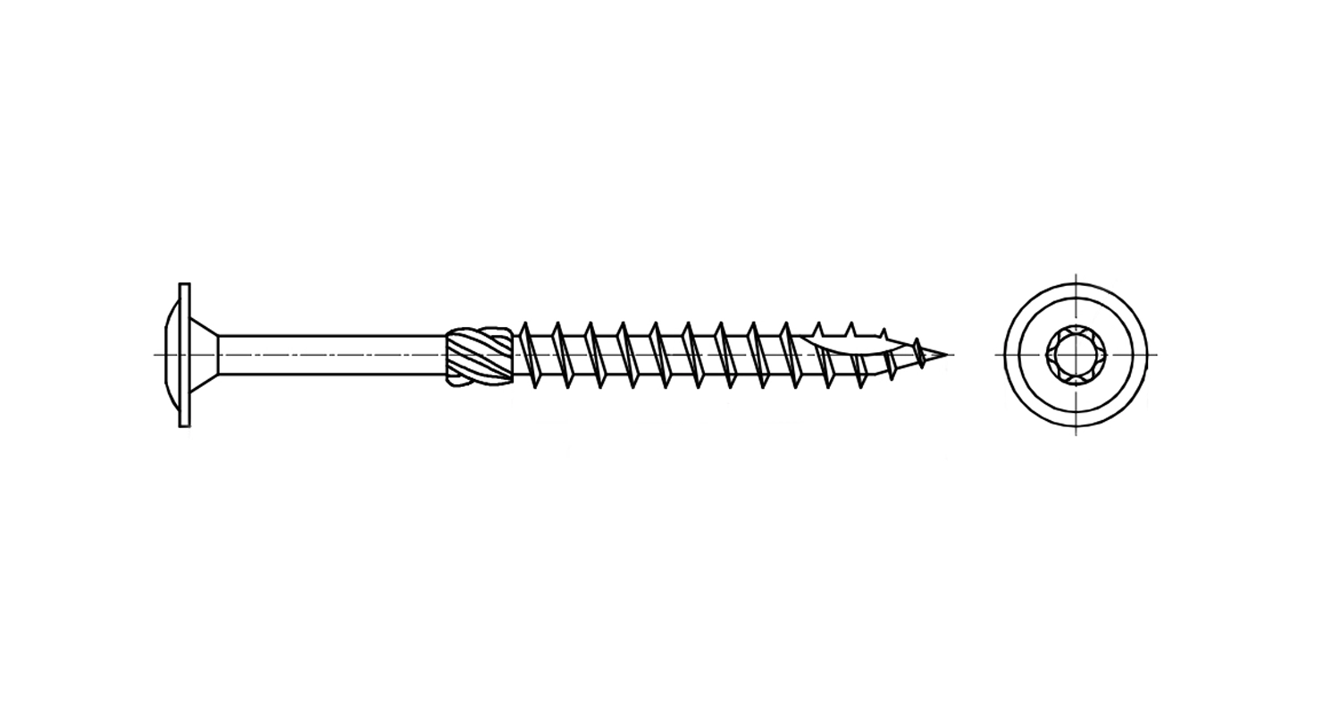 Schraube AN 127 M6x160 Zink жовтиUnd креслення