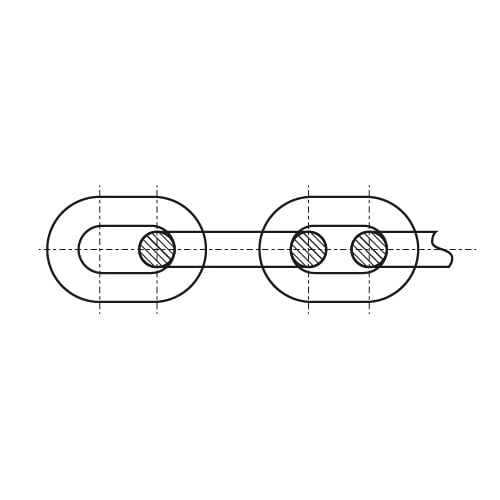 Kette DIN 5685 А M4 Zink креслення