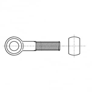 Bolzen DIN 444 M8x40 Messing креслення