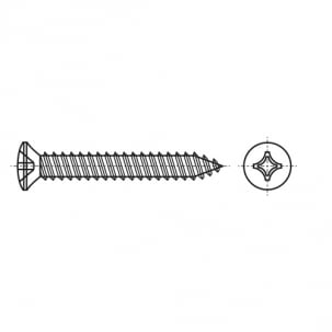 Selbstschneidend DIN 7983 d6,3x25 Zink PH3 креслення