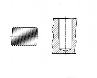 Tab eingefädelt DIN 8140-B M4x0,7 2D A2 креслення