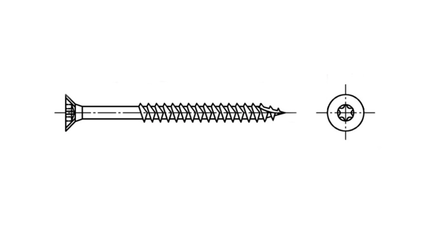 Selbstschneidend ART 9042 d4,5x40/24 A4 TX20 креслення