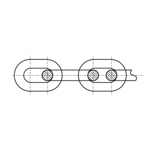 Kette DIN 766 d8x24 A2 (L=100m) креслення