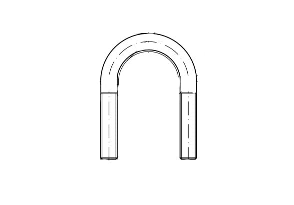 DIN 3570 hot zinc U-shaped clamp креслення
