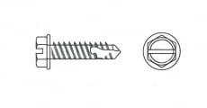DIN 7504 KL Self-tapping screw with hex head and drill and straight slot - Інтернет-магазин Dinmark