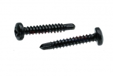 Selbstschneidend DIN 7504-M d3,9x13 Zink Schwarz PH2