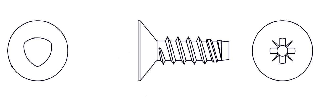 Шуруп ART 7534 d3x9,5 цинк PZ1 креслення