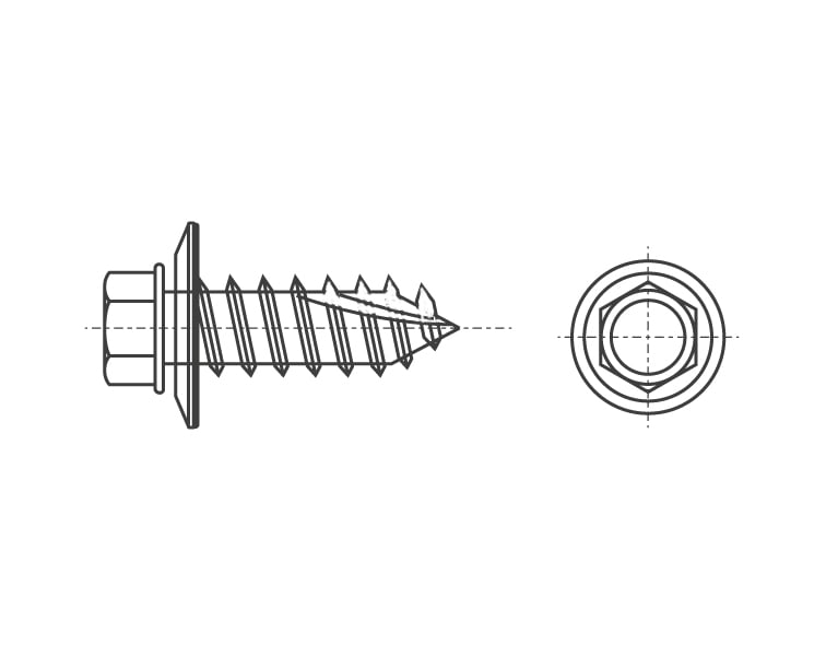 Selbstschneidend ART 7504-17s d6,3x45 Zink креслення