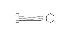 DIN 7513 A hexagon head self-tapping Screw - Інтернет-магазин Dinmark