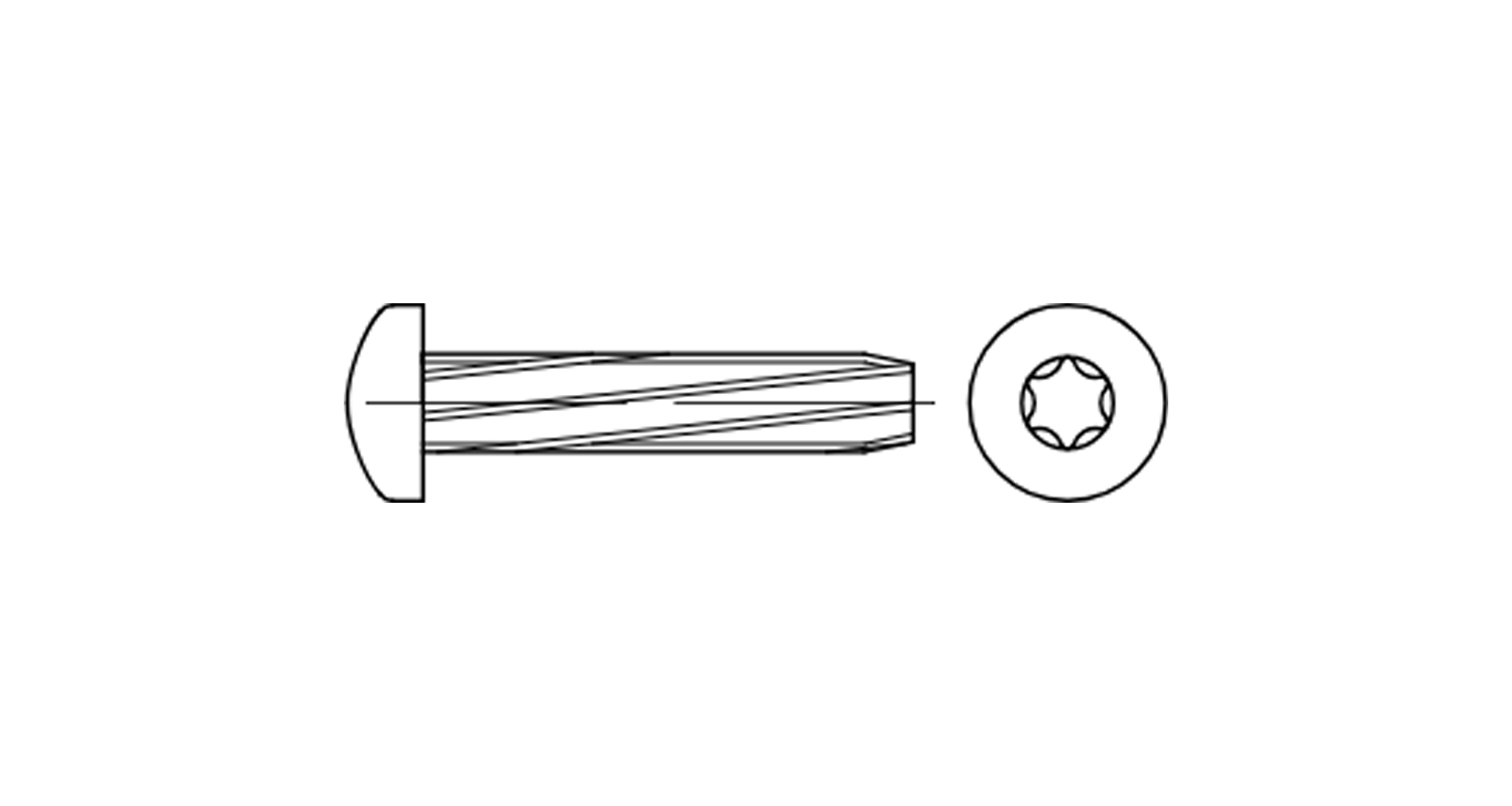 Schrauben DIN 7516 A M6x16 Zink TX30 креслення