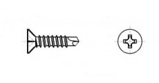 AN 209 Self-tapping screw with countersunk window head - Інтернет-магазин Dinmark