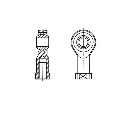 Kopf Scharnier ISO 12240-4 K M12 Zink креслення