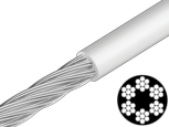 Троc DIN 3055 d2/3 6х7+1FC Zink (L=200mb)