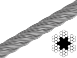 Seil DIN 3055 d3 6х7+1FC А4 (L=200)