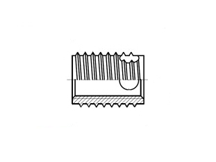 Self-tapping insert with holes  M10×10  zinc plated  AN 337 креслення
