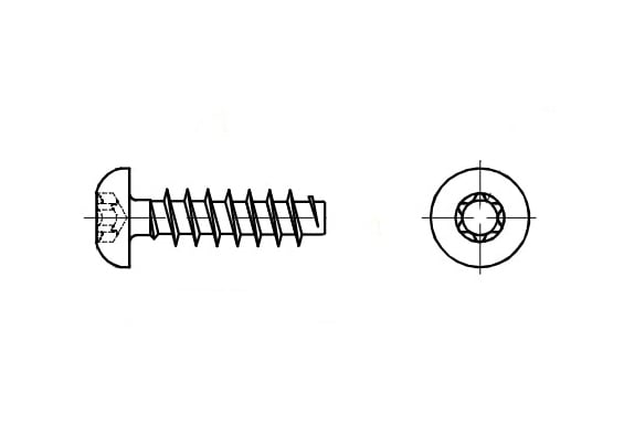 Schraube AN 745-F d3,5x16 Zink TX10 креслення