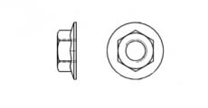 AN 608 Hexagon nut with flange for profiles - Інтернет-магазин Dinmark