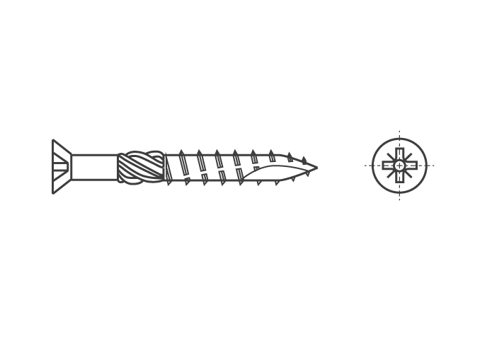 Schraube ART 1101 d6х90 Zink жовтиUnd PZ3 креслення