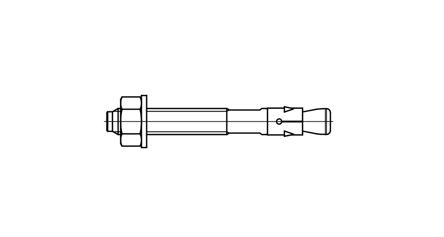 AnkerниUnd Bolzen FBNII K 10 / 10 Zink FISCHER креслення