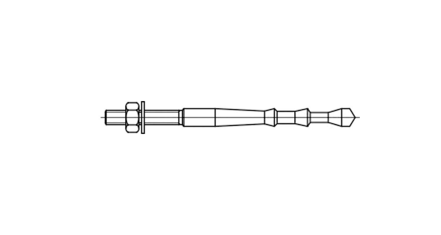 AnkerAn Stecknadel Highbond FHB II-A L M12 x100/25 Zink FISCHER креслення