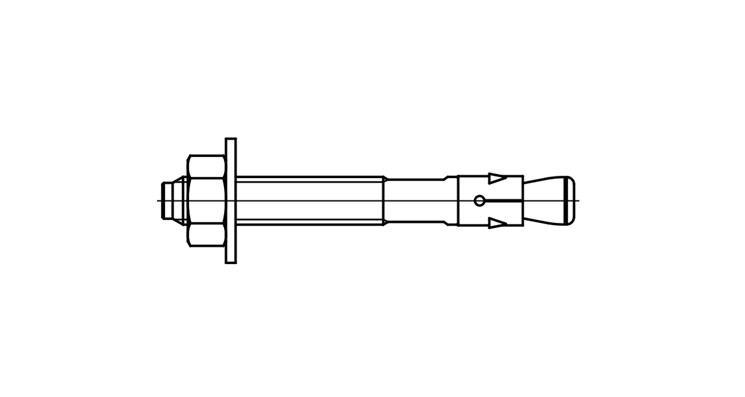 AnkerниUnd Bolzen FBNII G 12 / 80 Zink FISCHER креслення