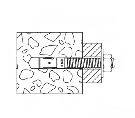 AnkerниUnd Bolzen FBNII G 12 / 80 Zink FISCHER креслення