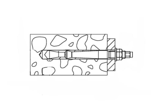 AnkerAn Stecknadel Highbond FHB II-A S M12 x75/100 A4 FISCHER креслення