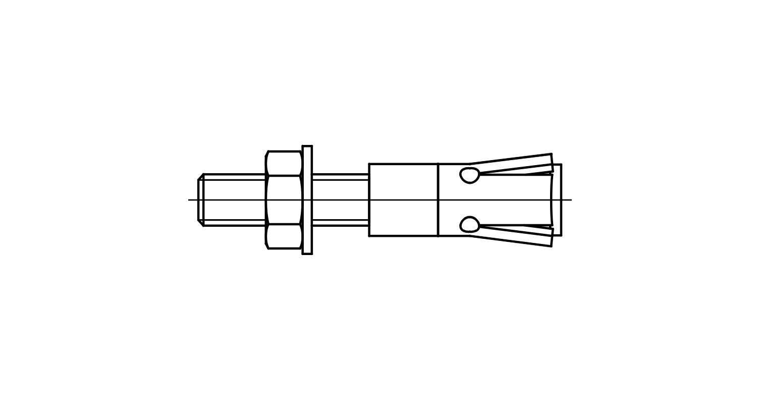 анкерная ZYKON FZA 14 x 60 ST A4 FISCHER креслення