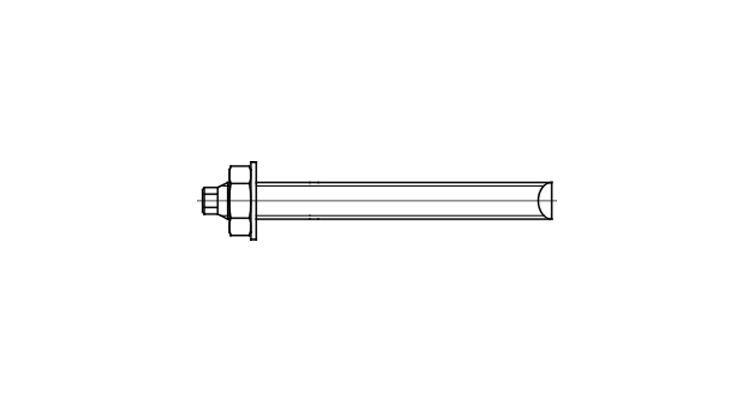 Рausьбова Stecknadel RG M12x160 Zink гарячиUnd FISCHER креслення