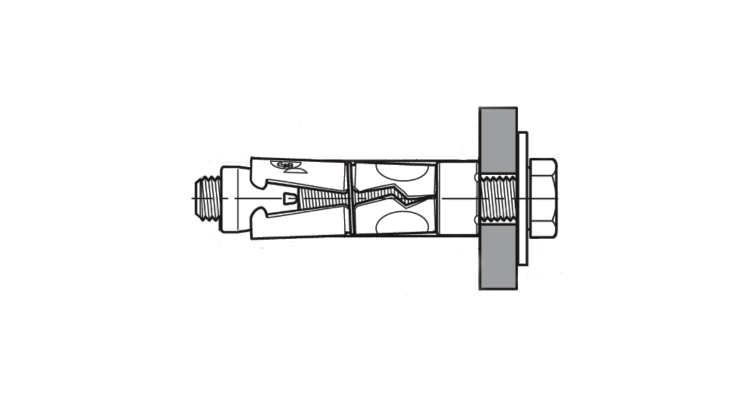 Anker ALFA 12x45/M6 Zink креслення