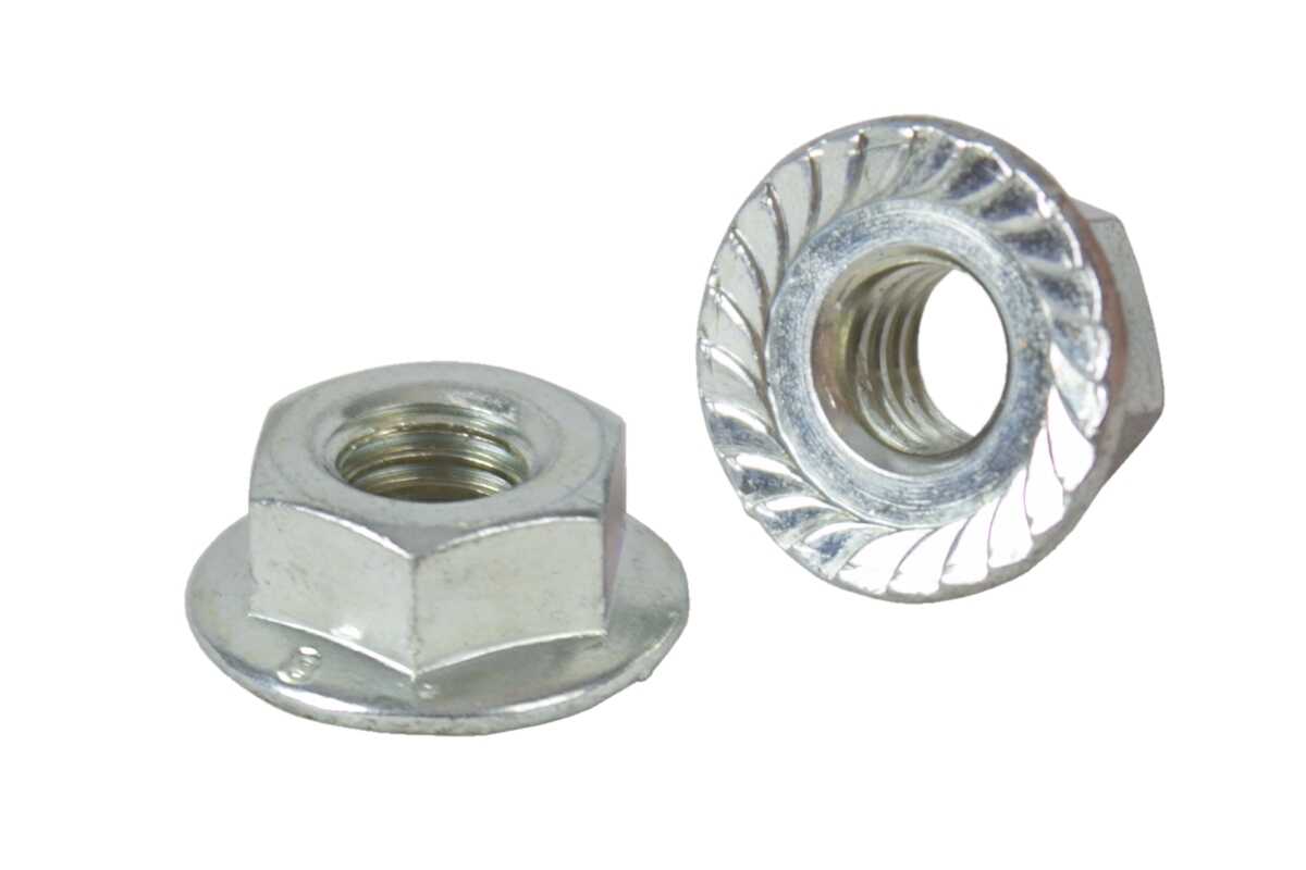 DIN 6923 6 zinc hexagon Nut with toothed flange