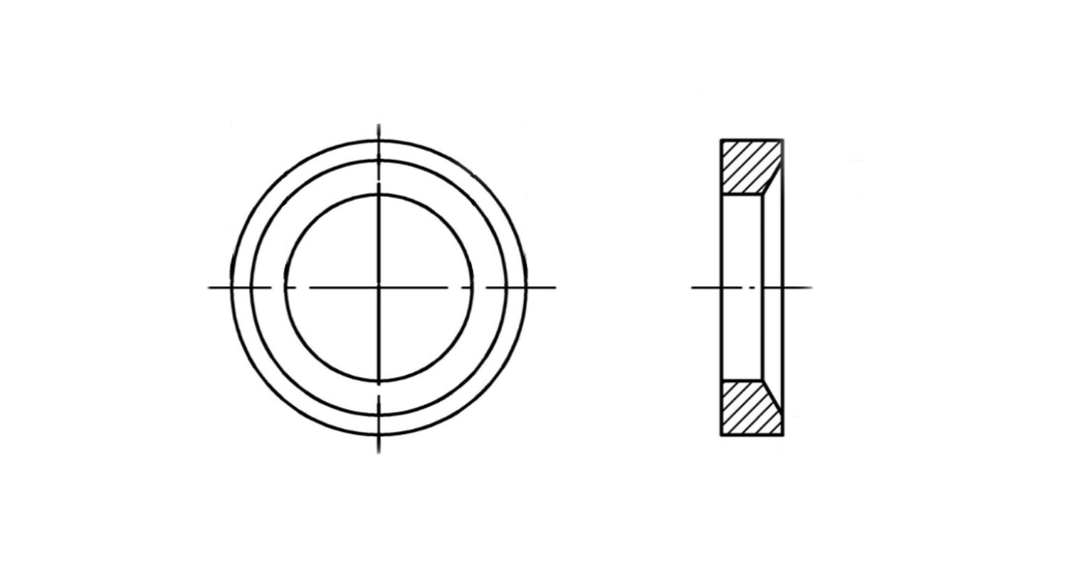 DIN 6319-D Conical washer креслення