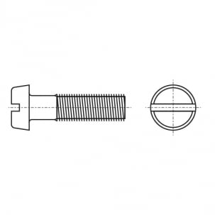 DIN 84 латунь Гвинт з напівкруглою головкою і прямим шліцом - Dinmark