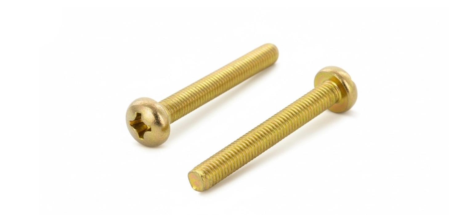 Винт DIN 7985 M5x12 4,8 цинк жовтий  PH2