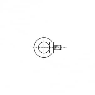 DIN 580 zinc Eye-bolt with small step креслення