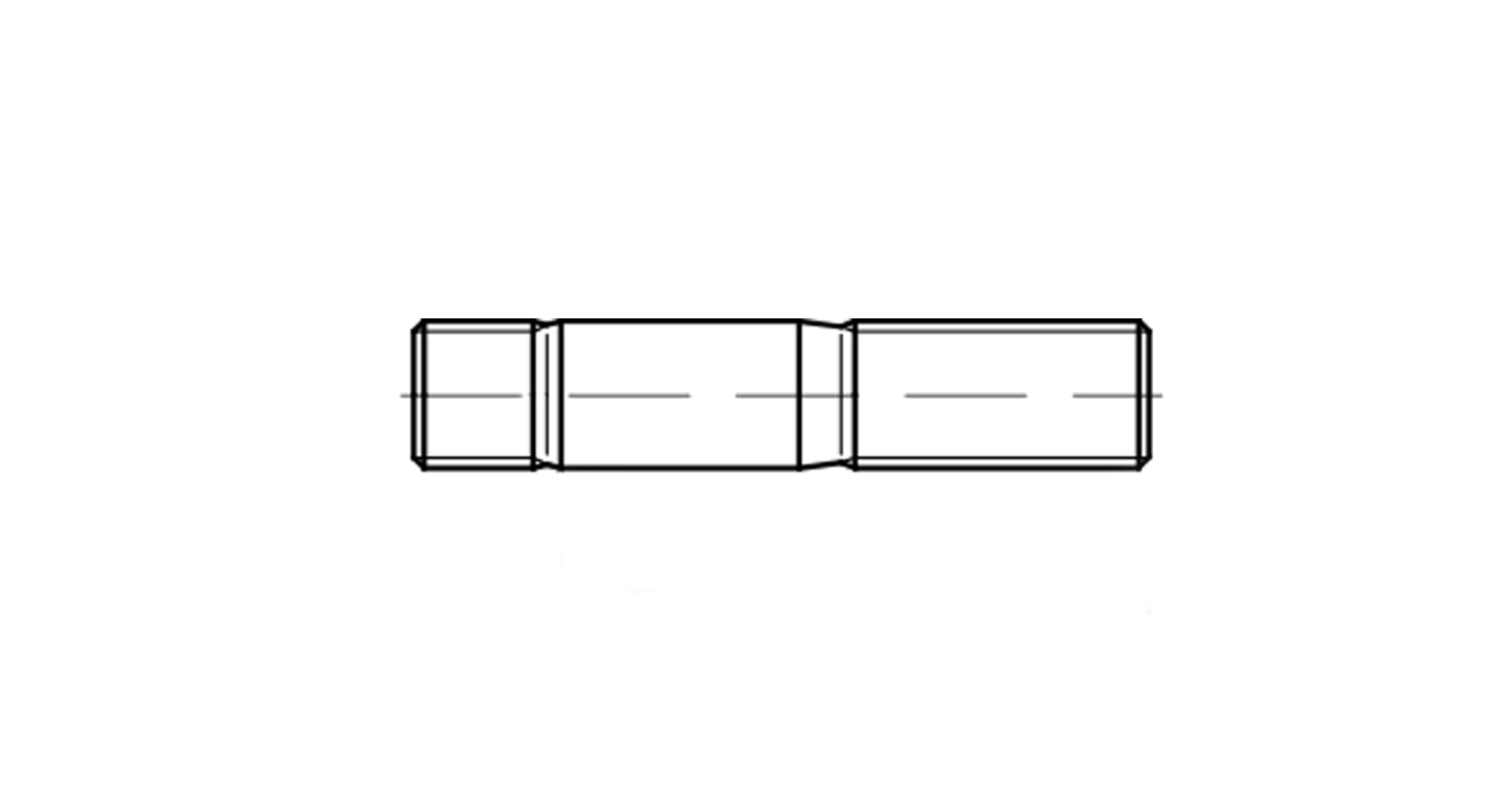 Шпилька DIN 938 M20x140 8,8 креслення