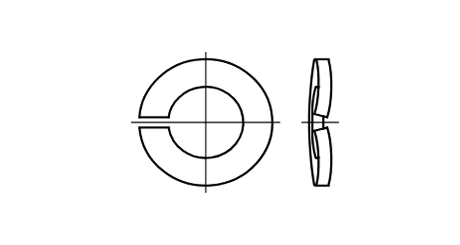 DIN 128-A without coating locking spring Washer креслення