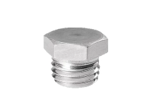 DIN 7604-A цинк Заглушка резьбовая с шестигранной головкой и фланцем