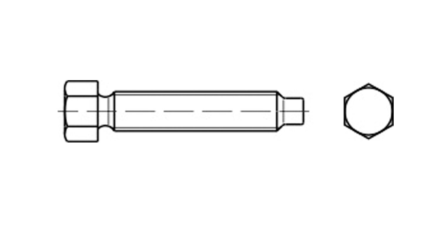 DIN 561-A 8.8 Zink Sechskantschraube und Stift креслення