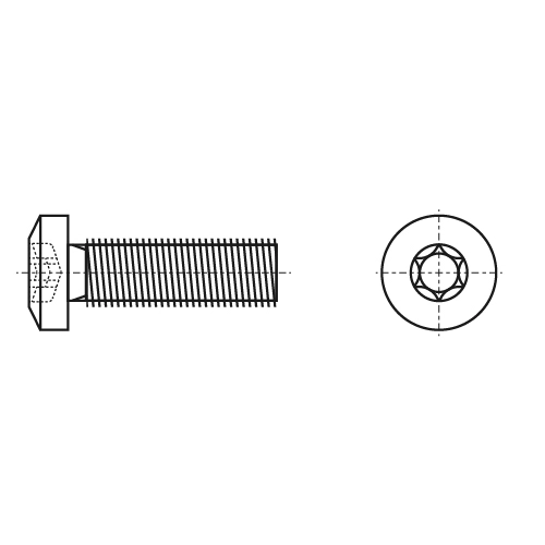 ISO 14583 8,8 zinc Torx pan head screw креслення