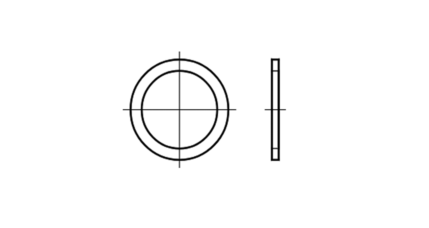  DIN 7603 Aluminiumscheibe креслення