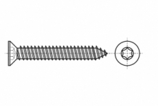 ISO 14586-C цинк Саморез с потайной головкой под torx
